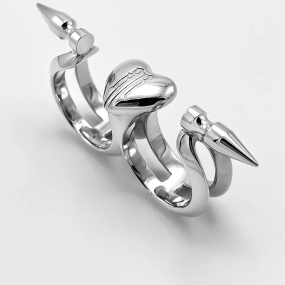 Silver Spike Ring - image 1